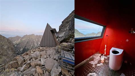 Fotografia toalety s výhľadom na islandskú krajinu