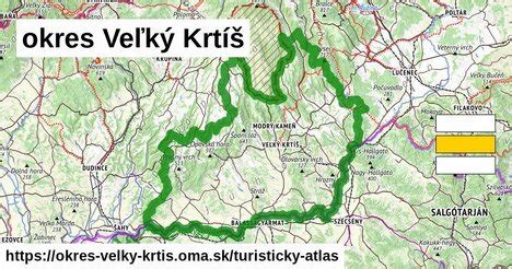 Mapa okresu Veľký Krtíš s vyznačenými obnovenými cestami
