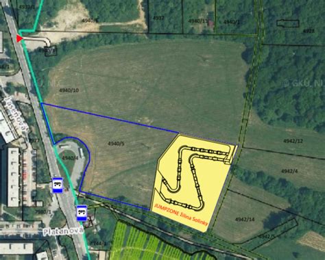 Mapa znázorňujúca plánovanú cyklistickú infraštruktúru v meste.