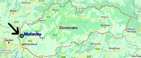 Mapa regiónu Malacky s vyznačeným Lozornom