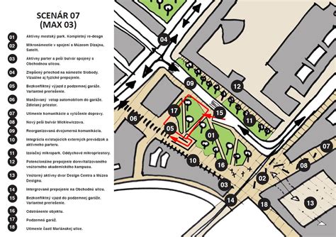Mapa Kollárovho námestia s vyznačením umiestnenia podzemnej garáže