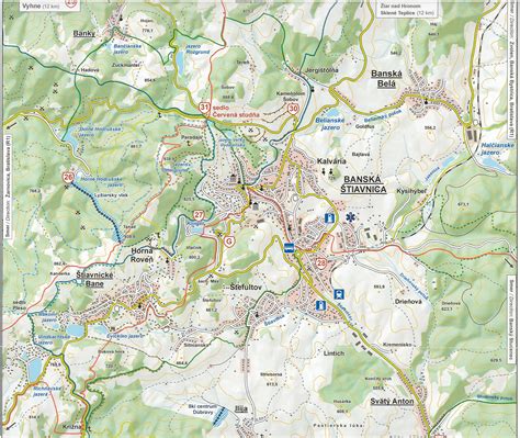Mapa okolia Alekšiniec s vyznačenými obcami