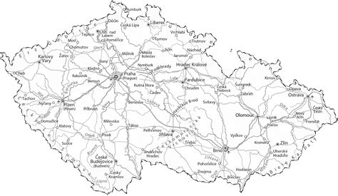 Mapa Českej a Slovenskej republiky s vyznačenými lokalitami Mohelnice, Zábřeh na Moravě, Šumperk, Jeseník a Banská Bystrica.