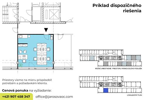 Schematické znázornenie rôznych dispozičných riešení bytu