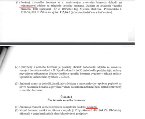 Diagram porovnávajúci nájomnú zmluvu a vecné bremeno