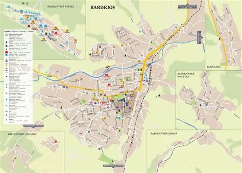 Mapa regiónu Bardejov s vyznačenými potenciálnymi obcami zapojenými do spoločného úradu