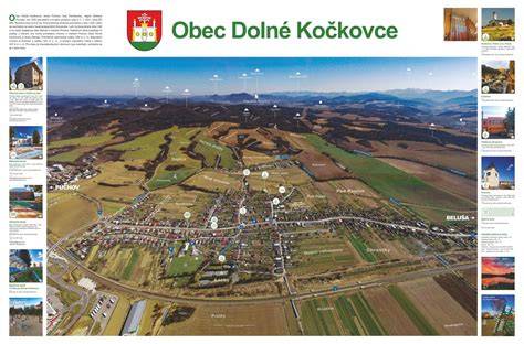 Obec Dolné Lovčice s pohľadom na okolitú krajinu