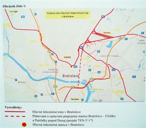 Mapa železničného uzla Bratislava