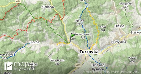 Mapa regiónu Turzovka a okolitých obcí