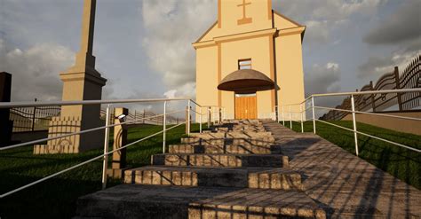 Vizualizácia navrhovanej bezbariérovej prístupovej cesty ku kostolu