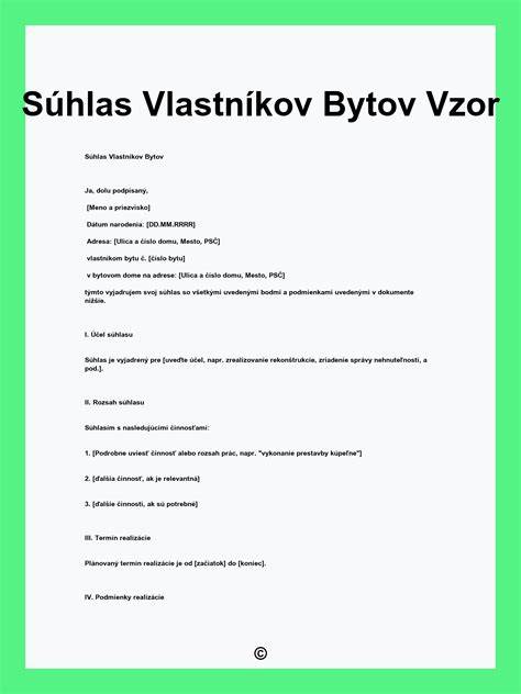 Ilustrácia súhlasu vlastníkov s rekonštrukciou