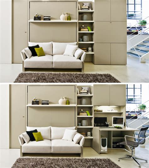 Interiér garsónky s dôrazom na multifunkčný nábytok