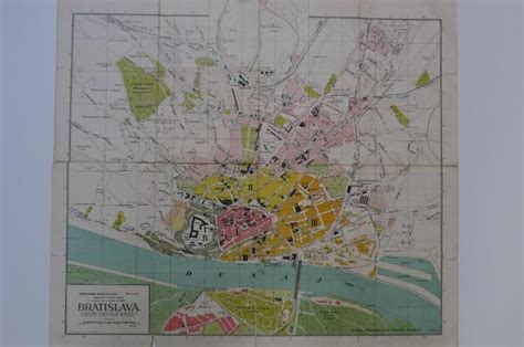 Mapa Bratislavy s vyznačenými oblasťami
