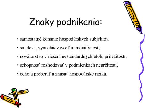 Infografika zobrazujúca znaky podnikania