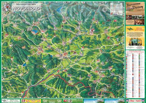 Mapa regiónu Novohrad s vyznačením obce Horný Tisovník