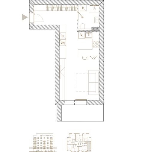 Vizualizácia pôdorysu jednoizbového bytu