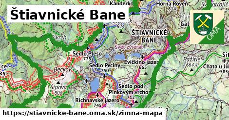 Mapa obce Štiavnické Bane