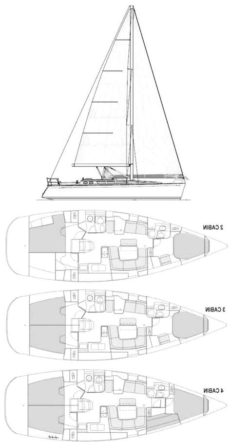 Interiér plachetnice Jeanneau Sun Odyssey 43