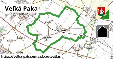 Mapa obce Veľká Paka