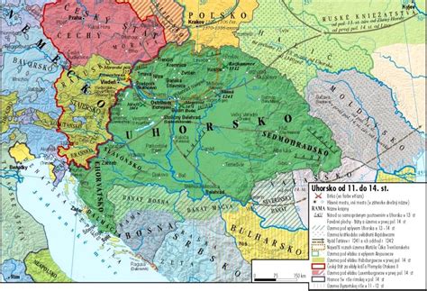 Mapa Uhorska počas vlády Márie Terézie
