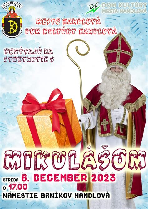 Mikuláš s deťmi na námestí v Čani