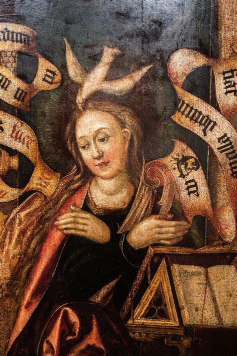 Detail maľby zobrazujúcej historický fragment mesta
