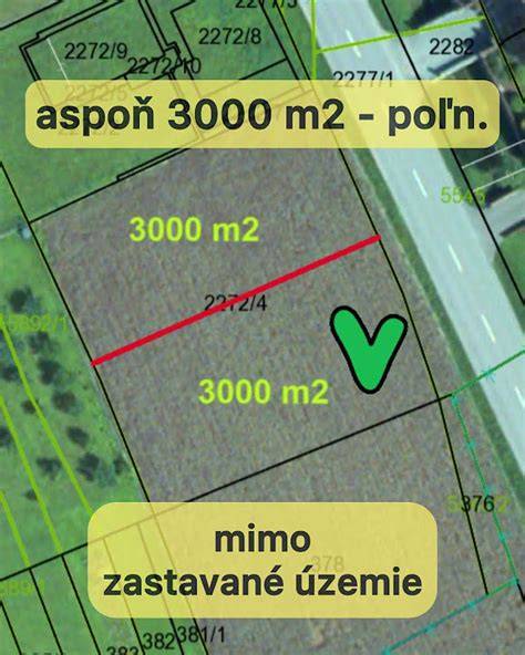 Ilustračná fotografia znázorňujúca rozdelenie pozemku