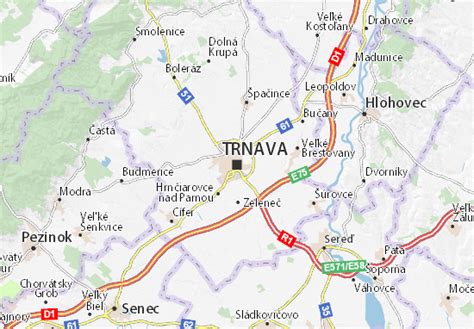 Mapa regiónu Šúrovce a okolie