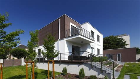 Render Residence Twins s balkónmi a modernou fasádou