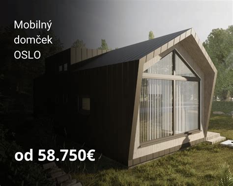 Moderný mobilný dom v záhrade