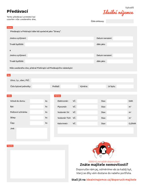 Ilustrácia znázorňujúca spisovanie preberacieho protokolu s bytovými prvkami