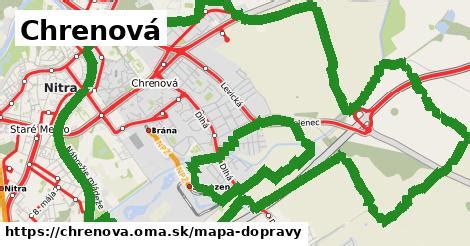 mapa Nitra - Chrenová