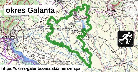 Mapa okresu Galanta s vyznačenými obcami