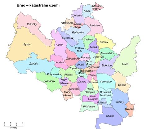 Mapa mestskej časti Brno-Medlánky
