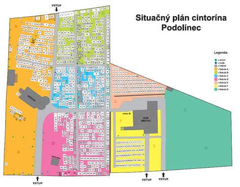 Situačný plán cintorína