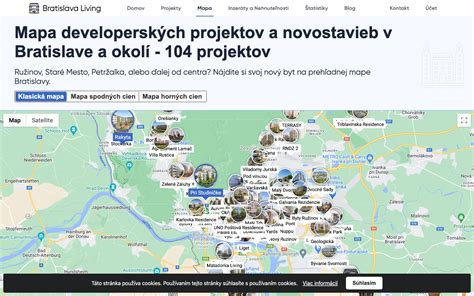 Mapa developerských projektov