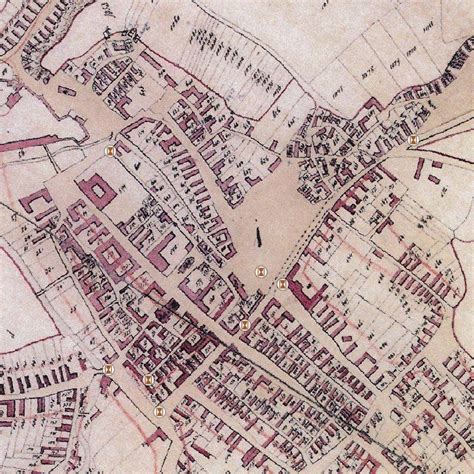 Mapa mesta Levice s vyznačenými oblasťami s ponukou bytov