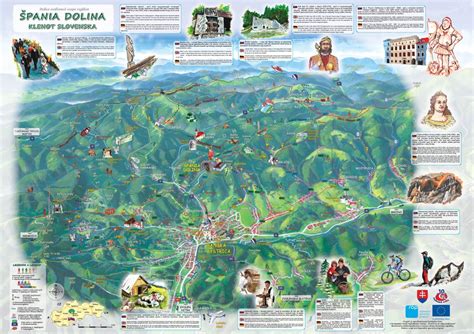 mapa okolia Špania Dolina