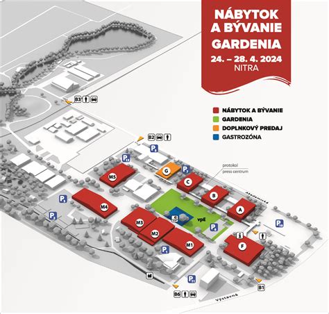Mapa brnianskeho výstavisko s vyznačenými pavilónmi