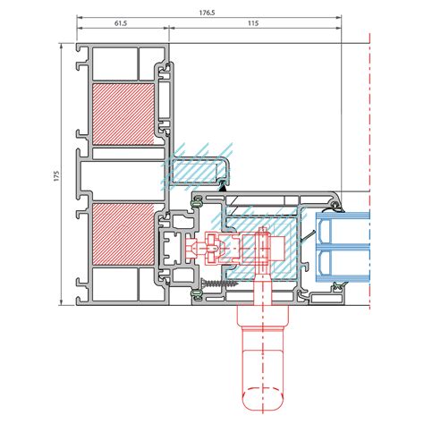 Detailný nákres stavebného otvoru s vyznačenými mierami pre HS portál