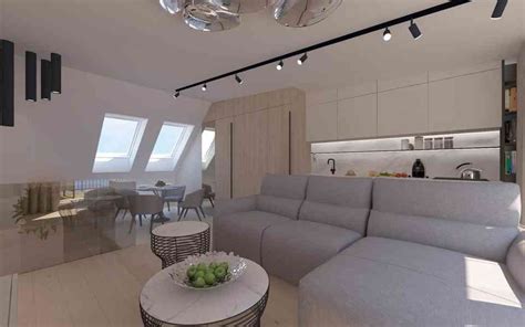 Vizualizácia mezonetového bytu s výhľadom