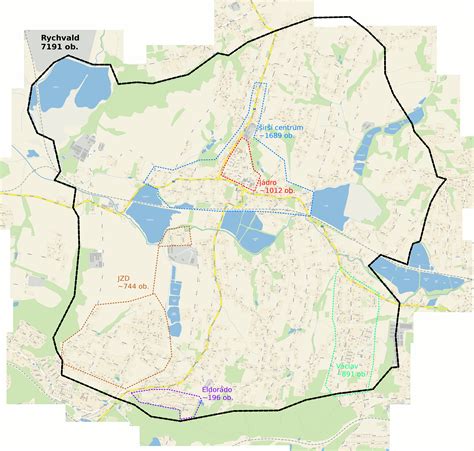 Mapa historickej zástavby s vyznačenými spoločnými dvormi