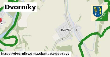 Mapa obce Dvorníky