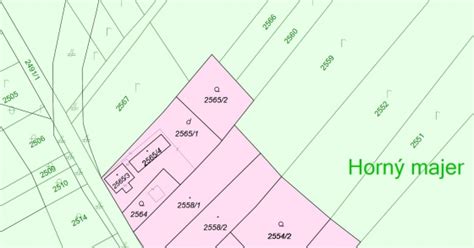 Porovnanie zobrazenia parcely C a E na katastrálnej mape