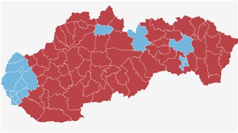 Mapa cien bytov v krajských mestách Slovenska