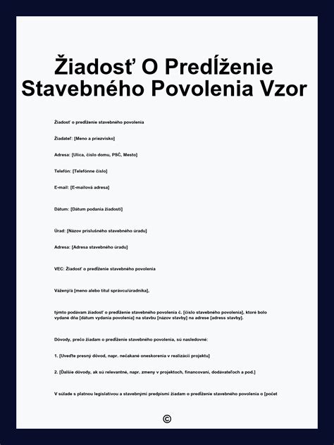 Schematické znázornenie stavebného povolenia