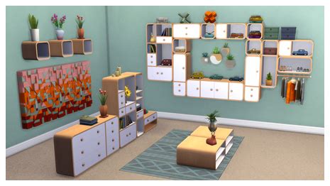 Interiér navrhnutý v hre The Sims 4