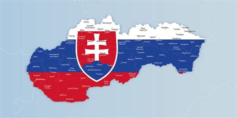 Ilustrácia s mapou Slovenska a ikonami znázorňujúcimi domovy a mestá
