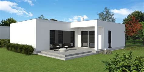 Moderná budova s plochou strechou a atikou