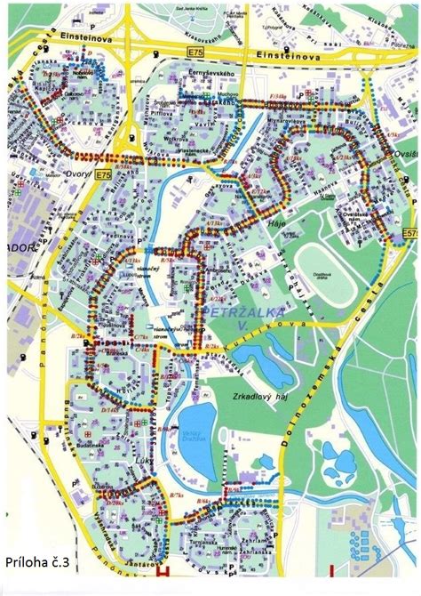 Mapa mestskej časti Bratislava V - Petržalka
